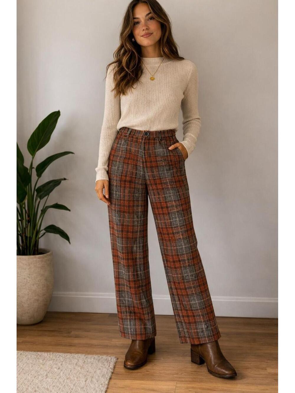 Vintage Pendleton plaid trousers. Size 10. Virgin Wool. Made in USA.